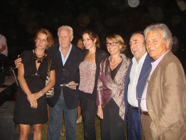 nella foto: Margherita Buy, Giorfio Fazzini, Claudia Gerini, la ricercatrice Nicoletta Landsberger, Silvio Orlando ed il Dottor Giorgio Pini.